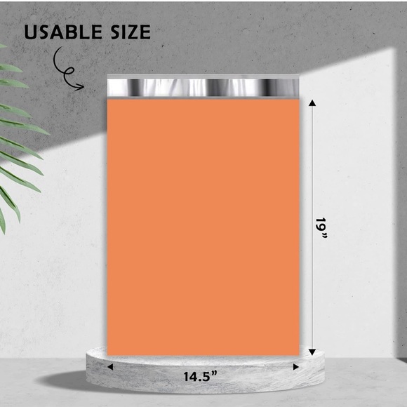20- Orange Polymailers 14.5x 19 - Picture 3 of 3